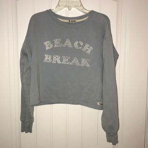 Blue sweatshirt without a hood